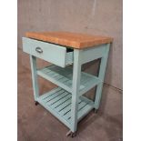 A Painted Butchers Block H90cm x W70cm x D50cm