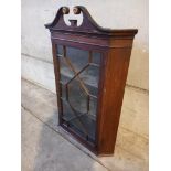 A Mahogany Glazed Corner Cabinet H108cm x W74cm