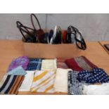 15 Handbags & Purses & A Collection Of Scarves Etc