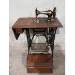 A Singer Treadle Sewing Machine