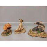 3 Border Fine Arts - Dormouse, Dog, Badger