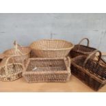 A Collection Of 6 Wicker Baskets