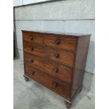 A Victorian Mahogany Chest Of Drawers H117cm x W118cm x D55cm (Marked On Top)