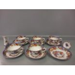 11Pc Victorian Part Tea Set & 2 Small China Pieces