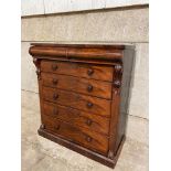 A Mahogany Scotch Chest H136cm x W119cm x D61cm