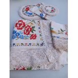 Embroidered Tablecloths & Doilies Etc