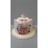 Large Masons (Made For Harrods) 'Fruit Basket' Cheese Dome H21cm x Base 32cm