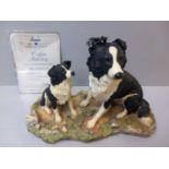 2 Border Fine Arts - Golden Retriever & Pup & The Understudy L150 Limited Edition 1339/1500 By M Tur