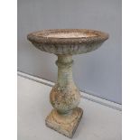 Stone Pedestal Bird Bath H66cm x W41cm