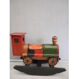 Wooden Train Rocker