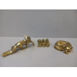 2 Brass Foxes & 1 Other