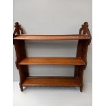 Mahogany Wall Shelf (H63cm x W58cm x D15cm)