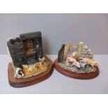 2 Border Fine Arts In From The Cold JH62 (Slight Damage) & The Great Escape B0087 On Wooden Bases