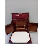 Red Leather Victorian Writing Case