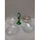 5 Glass Fruit Bowls Etc