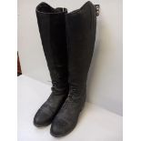 Ariat Black Leather Riding Boots & Trees UK9M - EUR 43M