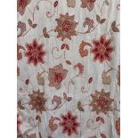 Single Door Curtain (Cream Patterned) Fully Lined W40" x L96"