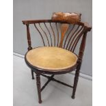 Victorian Mahogany Inlaid Carver Chair