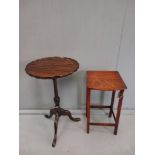 Mahogany Wine Table & Small Occasional Table