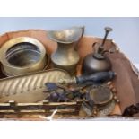 Box Brass Crumb Tray, Vases, Oil Spray Etc
