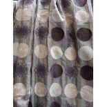 Pair Curtains (Brown Circles) Fully Lined W44" x L58"