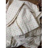 Laura Ashley Curtains & Tie Backs (1) W110cm x L137cm & (2) L160cm x W164cm