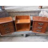 2 Miniature Drawers & Bookshelf