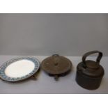 Copper Warming Plate, Salter Scales, Copper Garrison Kettle