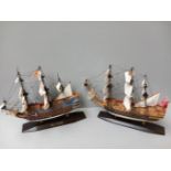 2 Model Tall Ships