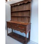 Victorian Oak Kitchen Dresser H210cm x W152cm x D50cm