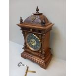 Oak/Brass Mantel Clock