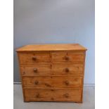 Stripped Pine Chest Of Drawers H94cm x W105cm x D50cm