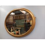 Oval Gilt Mantel Mirror H94cm x W110cm