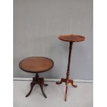 Reproduction Mahogany Round Coffee Table & Mahogany Plant Stand