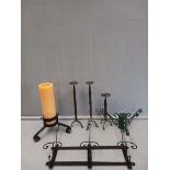 Quantity Metal Candleholders & Xmas Tree Stand