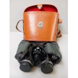 Carton 7 x 35 Wide Angle Binoculars In Leather Case