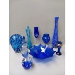 Box Blue Coloured Vases Etc