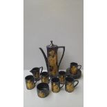 5Pc Portmeirion Coffee Set By John Cuffley, Coalport Figure 'Anyone For Tennis' Limited Edition 334/