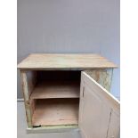 Stained Pine Green Kitchen Cupboard H85cm x W102cm x D64cm