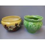 2 Glazed Plant Bowls