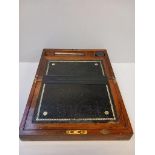 Victorian Brass Inlaid Walnut Writing Slope