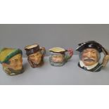 3 Royal Doulton Toby Jugs - Sancho Panca, Auld Mac, Johnny Appleseed & 1 Other