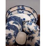 29Pc Addison (B & S) Blue & White Dinnerware 206045 (Some Damage)