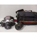 Canon AE-1 Program Camera In Case, Lens & An Empty Carrying Case