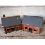 2 Slate Roof Bird Houses (A/F)