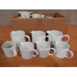 11 Large White Jugs & 11 Small White Jugs