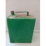 'Pratts' Petrol Can With Brass Lid