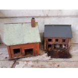 2 Slate Roof Bird Houses (A/F)