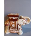 Oriental Elephant Seat H43cm x W56cm x D22cm