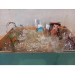 Box Of Assorted Glassware